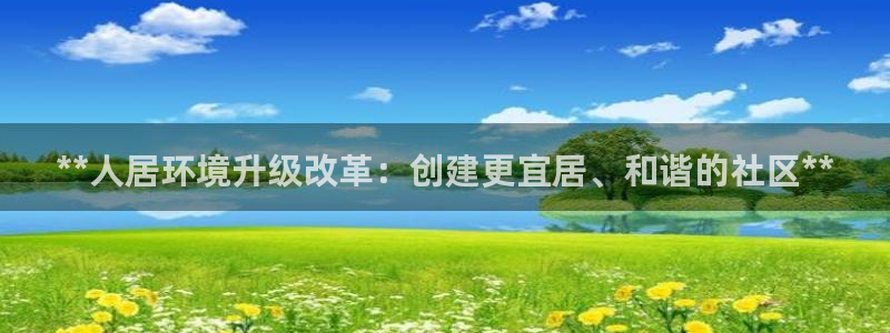 **人居环境升级改革：创建更宜居、和谐的社区**