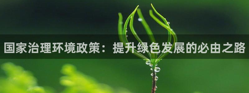 凯发唯一官方网站|国家治理环境政策：提升绿色发展的必由之路